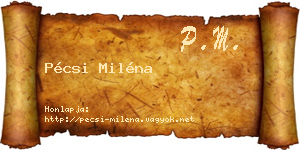 Pécsi Miléna névjegykártya